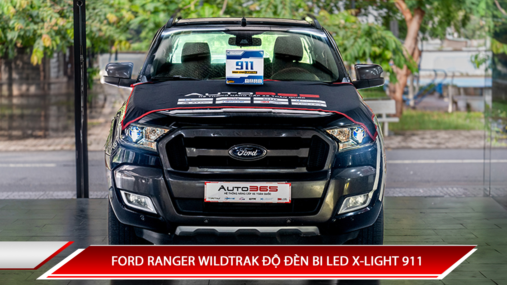 FORD RANGER WILDTRAK ĐỘ ĐÈN BI LED X-LIGHT 911
